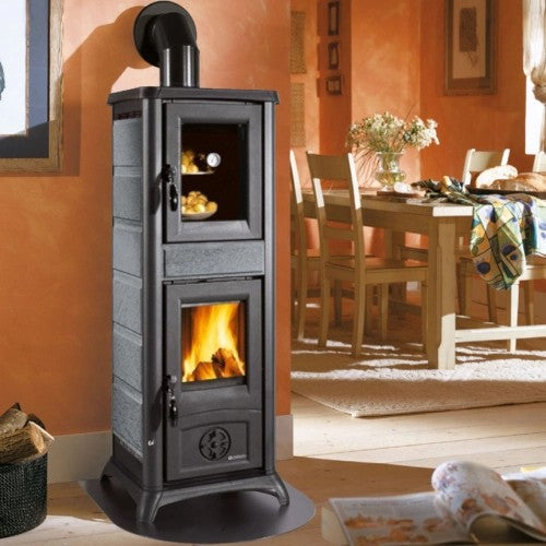 Kaminofen La Nordica Gemma Forno 5.0 - Petra 7,3 kW mit backfach - Brennholz