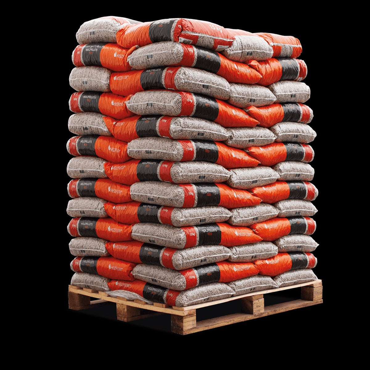 Heizfuxx Holzpellets Red 15kg x 65 Sack 975kg Palette Hartholzpellets Buchenpellets - Brennholz