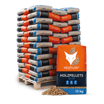 Holzpellets Blue 65 x 15 kg ENplus A1  Weichholz  Heizwert ≥ 4,6 kWh/kg - Brennholz