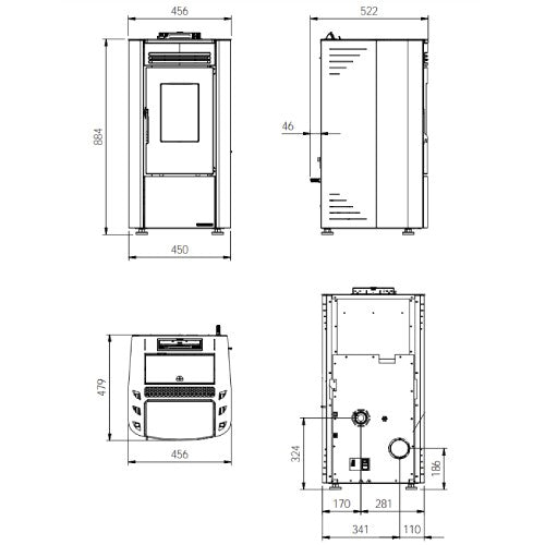 Pelletofen La Nordica Extraflame Ketty Evo 2.0 | 6,5 kW - Brennholz