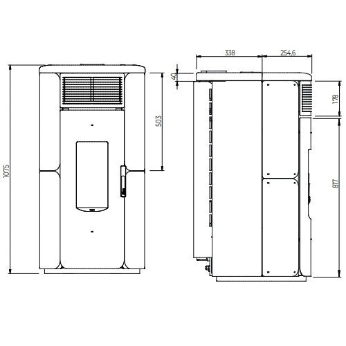 Pelletofen Royal Grazia E Air 80 US 8,2 kW - Brennholz
